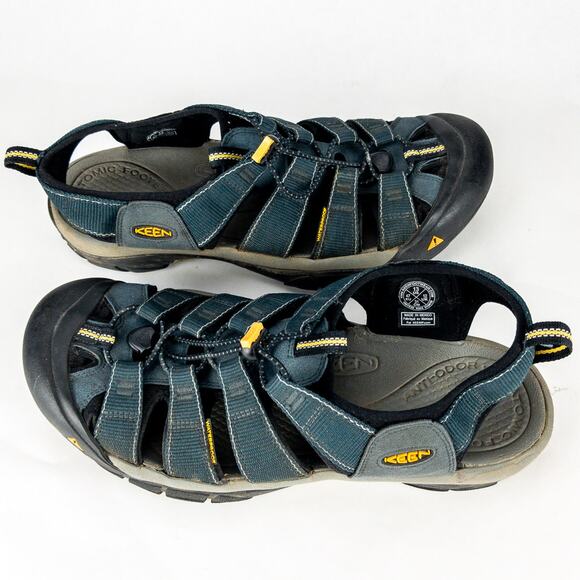Keen Sandals Waterproof Men's Size 13 Adjustable Blue Black Anatomic Footbed - Picture 2 of 10